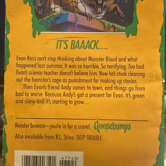 Vintage Book-Goosebumps Monster Blood 2 1994-RL Stine - Picture 4 of 4